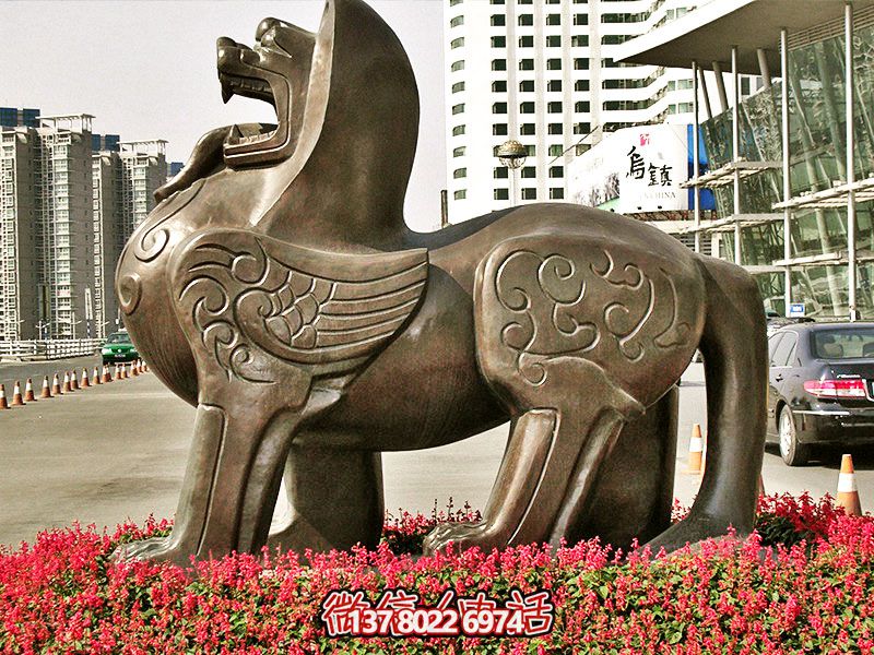 大型不銹鋼抽象貔貅雕塑 大型不銹鋼抽象貔貅雕塑