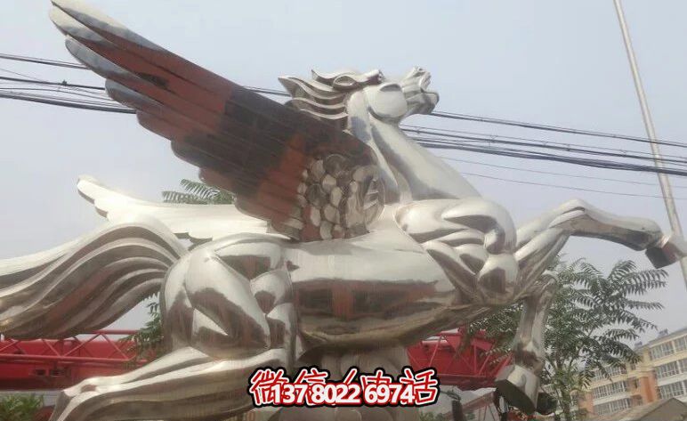 銀色飛馬玻璃鋼雕塑 銀色飛馬玻璃鋼雕塑