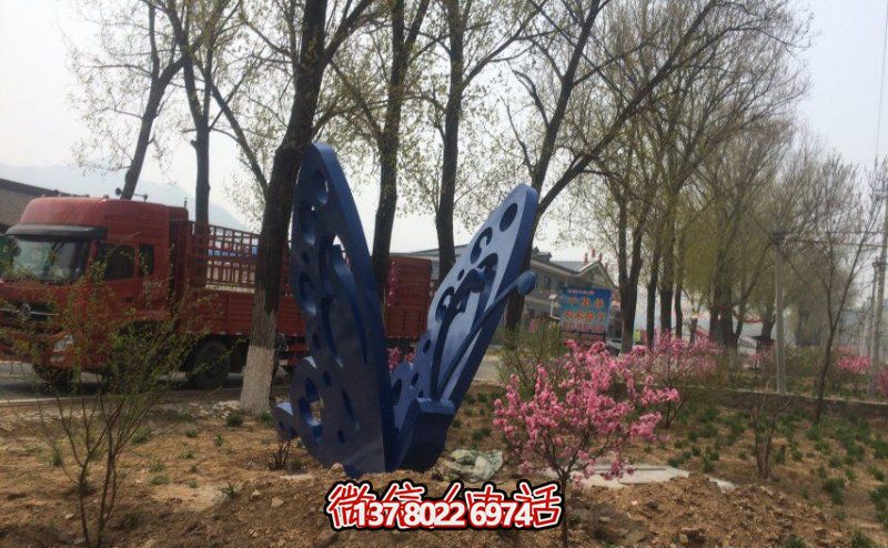 草坪不銹鋼創意蝴蝶雕塑 草坪不銹鋼創意蝴蝶雕塑