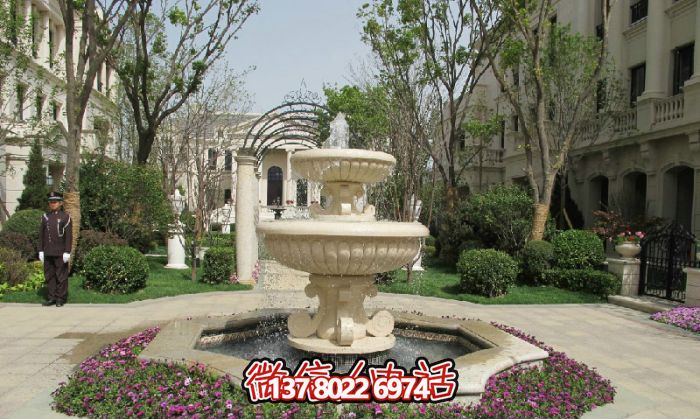 小區(qū)景觀歐式漢白玉噴泉石雕 小區(qū)景觀歐式漢白玉噴泉石雕